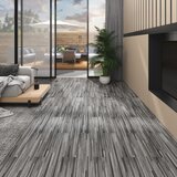  Nesamoljepljive podne obloge PVC 5,26 m² 2 mm prugaste sive | shoptok.hr