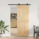 vidaXL Klizna vrata s priborom za montažu 80 x 210 cm masivna borovina | shoptok.hr