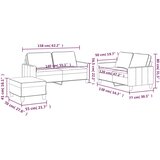 3-dijelni set sofa s jastucima ružičasti baršunasti | shoptok.hr