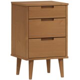 Maison Chic Nočna omarica - Nočna miza MOLDE rjava 40x35x65 cm trdna borovina, (21687379) Cene