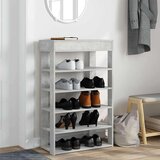 vidaXL Regal za čevlje betonsko siv 60x30x98 cm inženirski les | Shoptok.si