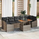  Sjedeća garnitura za vrt s pohranom 8 pcs Siva | shoptok.hr