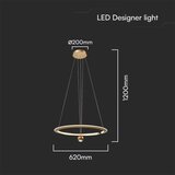  LED luster na sajli LED/45W/230V 4000K prečnika 62 cm zlatna | Eponuda.com