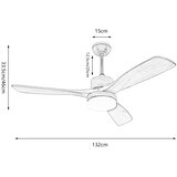  ZEVENTI - LED plafonski ventilator MARE LED/24W/230V Wi-Fi Tuya hrast + daljinski upravljač | Eponuda.com