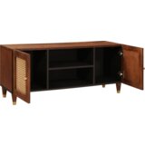 vidaXL Omare in policami za shranjevanje medijev Rjava | Shoptok.si