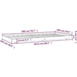  Za krevet smeđa boja meda 100x200 cm od masivne borovine | shoptok.hr