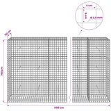  Gabion s žicom debljine 3,5 mm i mrežom 5x5 cm 1150x30x150 cm Slike