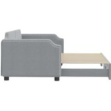  Dnevni krevet na razvlačenje svjetlosivi 90 x 190 cm od tkanine | shoptok.hr