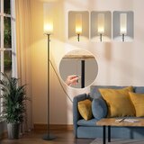 Nettlife zatemnljiva LED talna svetilka retro tkaninski senčnik za dnevno sobo s povlecnim stikalom, (22148922) | Shoptok.si