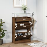 The Living Store Omarica za čevlje rjav hrast 63x24x104 cm inženirski les - Omarica Za Čevlje, (21434961) | Shoptok.si