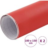 vidaXL Folija za avto 2 kosa mat rdeča 100x150 cm + 50x150 cm | Shoptok.si
