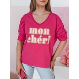 DStreet Bluzka damska oversize z nadrukiem CHERINO fuksja | shoptok.hr