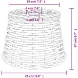  Sjenilo za stropnu svjetiljku bijelo Ø25x17 cm od pruća | shoptok.hr