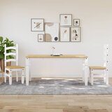  Blagovaonski stol Corona bijeli 160x80x75cm od masivne borovine | shoptok.hr