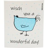 OWOSCHFETZN Spužvasta krpa "Henne Berta - Wonderful Day!" - Plava | shoptok.hr