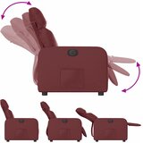  Električni naslonjač od umjetne kože crvena boja vina | shoptok.hr