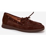 Boto Women's Flat Loafers with Laces Chocolate Zalina | shoptok.hr