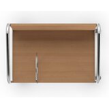 HelgeNyberg kromiran voziček za fascikle, 2 polici, dxšxv 550 x 340 x 840 mm, imitacija bukve | Shoptok.si