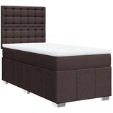  Krevet s oprugama i madracem tamnosmeđi 90 x 200 cm od tkanine | shoptok.hr