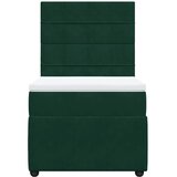 Box spring krevet s madracem tamnozeleni 100x200 cm baršunasti | shoptok.hr