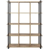 MID.YOU regal 107/145/39 cm antracit, barve hrasta | Shoptok.si
