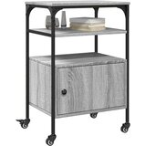  Stojalo za tiskalnik 3-nadstropno siva sonoma 50x40x76 cm les, (22137223) | Shoptok.si