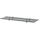 vidaXL Zidne police 2 kom staklene 90 x 10 cm 8 mm Cijene