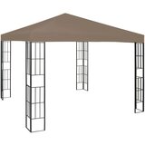 vidaXL Sjenica 3 x 3 m smeđe-siva u