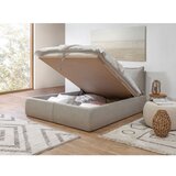 Bobochic Paris Bež tapecirani bračni krevet s prostorom za odlaganje s podnicom 160x200 cm Garance – | shoptok.hr