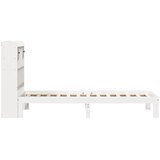 Krevet s regalom za knjige bez madraca bijeli 90x200cm borovina | Eponuda.com
