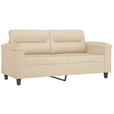  The Living Store Kavč dvosed krem 140 cm tkanina iz mikrovlaken - Dvosed, (21447879) | Shoptok.si