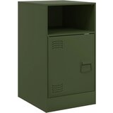 Maison Chic Nočna omarica - Nočna miza olivno zelena 34,5x39x62 cm jeklo, (21687395) Cene