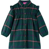  Dječja haljina dugih rukava s volanima tamnozelena 116 | shoptok.hr