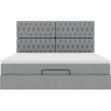  Otomanski krevet s madracem svijetlosivi 160x200 cm tkanine | shoptok.hr