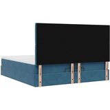  Otomanski posteljni okvir z vzmetnicami moder 200x200cm žamet, (22053199) | Shoptok.si