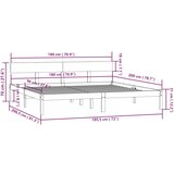 Okvir za krevet od borovine bijeli 180 x 200 cm Super King | shoptok.hr