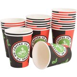 vidaXL Papirnate šalice za kavu 1000 kom 12 oz 300 ml crvene i crne | shoptok.hr