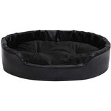 vidaXL Krevet za pse crni 90 x 79 x 20 cm od pliša i umjetne kože | shoptok.hr