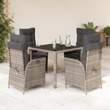 vidaXL 5-dijelni vrtni blagovaonski set sivi od poliratana | shoptok.hr