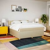  Krevet s oprugama i madracem krem 180x200 cm od tkanine | shoptok.hr