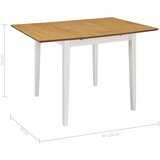vidaXL Raztegljiva jedilna miza MDF (80-120)x80x74 cm bela | Shoptok.si