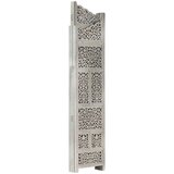 Sobna pregrada s 4 panela siva 160 x 165 cm masivno drvo manga | shoptok.hr