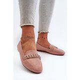 Boto Shiny Women's Moccasins with Chain Pink Aredilla | shoptok.hr