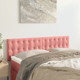  Uzglavlja ružičasta 144x5x78/88 cm baršunasta | shoptok.hr
