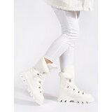SEASTAR White lace-up women's snow boots with fur on the platform Cijene