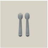 Interbaby silikonski set pribora za jelo Petrol Grey | shoptok.hr