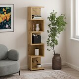 ADRK Stenski regal MORTEN s policami, ve barv - HRAST ARTISAN-HRAST | Shoptok.si