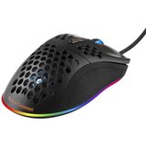 DELTACO GAMING Miš Ultra-Light Gaming, 6400 DPI, RGB, Gumeni side-grip, CRNi | shoptok.hr