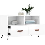 TV ormarić sjajni bijeli 80 x 36 x 50 cm od konstruiranog drva | shoptok.hr