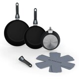 Klarstein Noto Endurance, set posuda, kovani aluminij, 3 veličine, 2 štitnika od filca | shoptok.hr